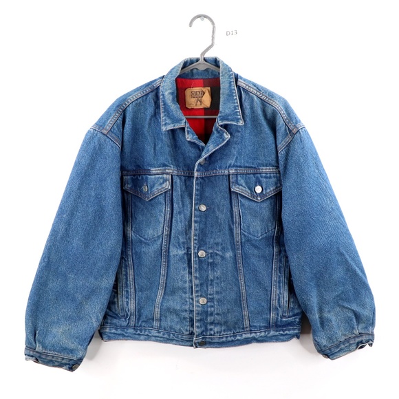 GAP Other - Vintage 90s GAP Flannel Lined Denim Jacket USA